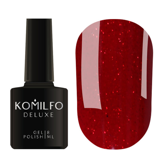 Gel Polish Deluxe Series Dusk Collection D305 (red with sequins), 8 m