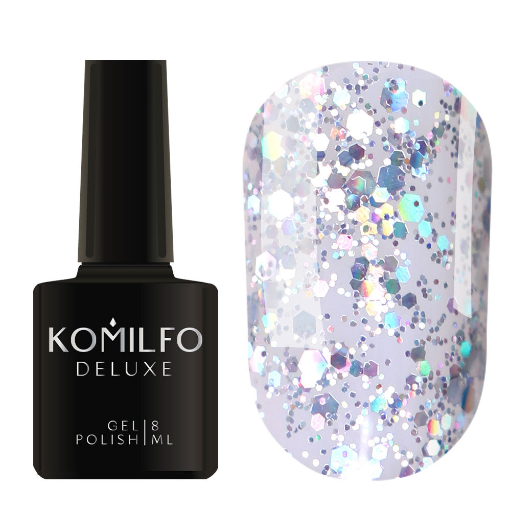 Gel Polish Komilfo DeLuxe Series G003 (holographic glitter), 8 ml