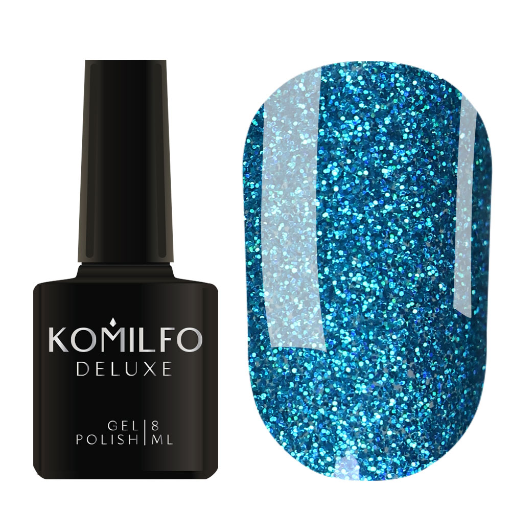 Gel Polish Komilfo DeLuxe Series G020 (turquoise, micro-shine), 8 ml