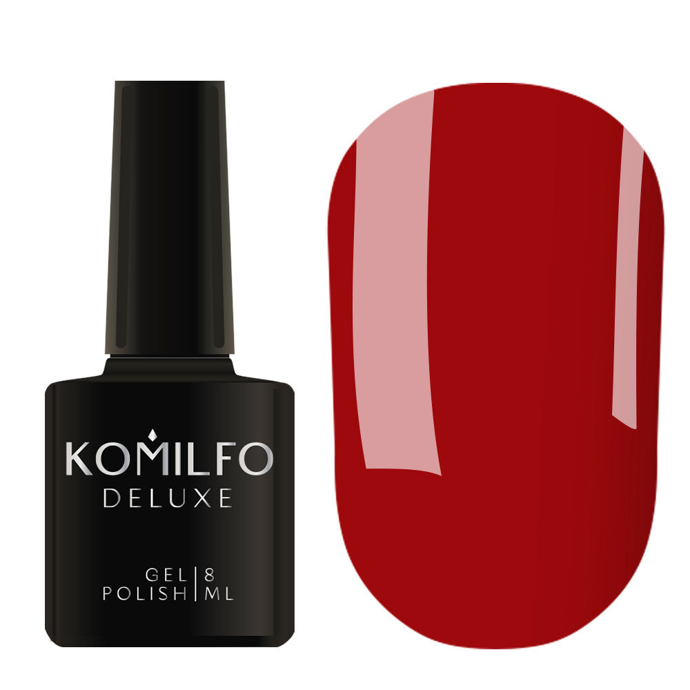 Gel Polish Komilfo Rior Collection 002 (dark red, enamel), 8 ml