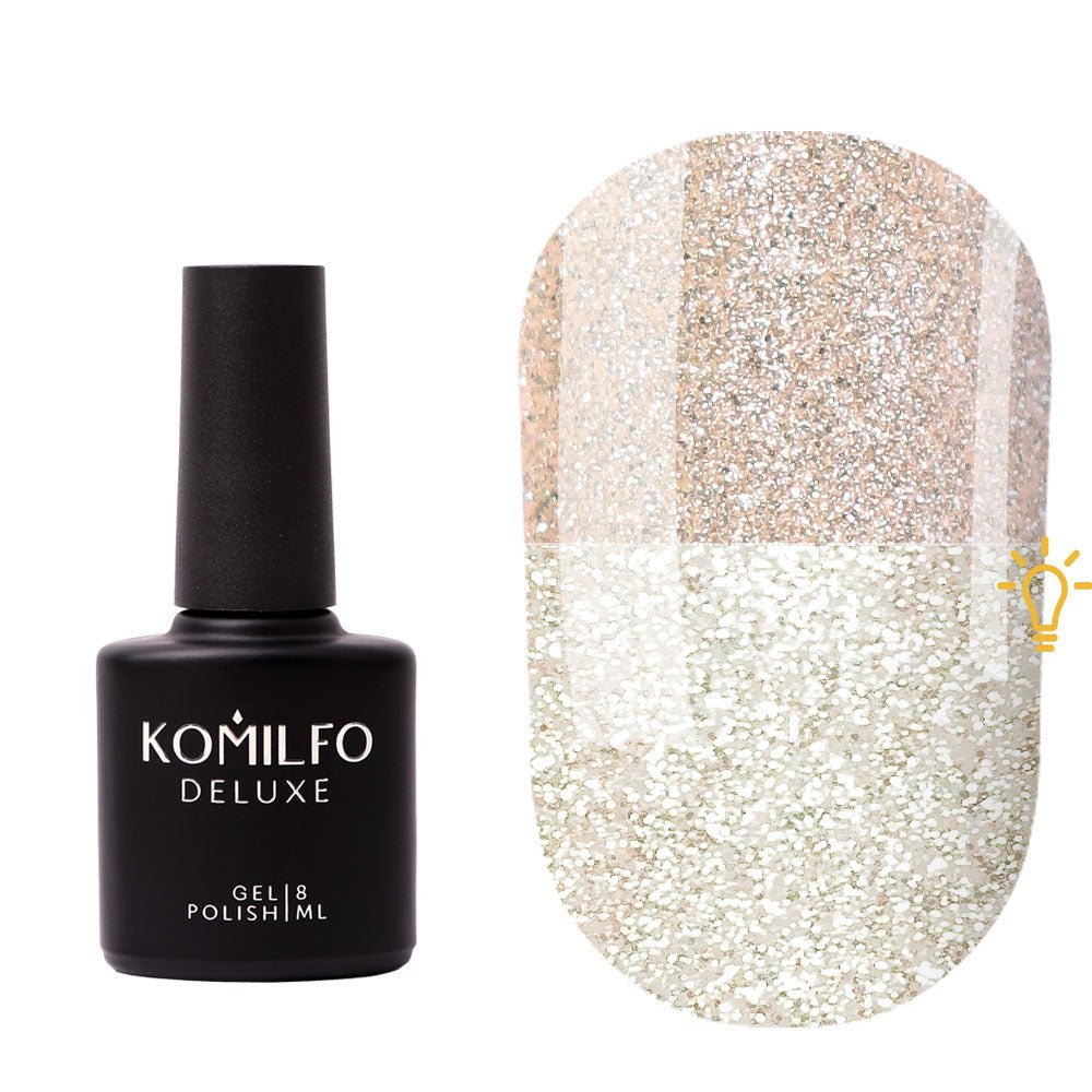 Luminous Base 005 (light gold, reflective), 8ml - LuckyShop - Komilfo