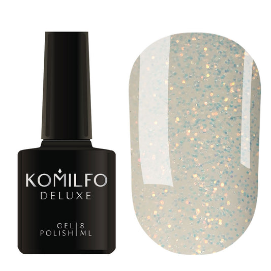 Gel Polish Komilfo Moon Crush 001 (golden sparkles, transparent), 8 ml