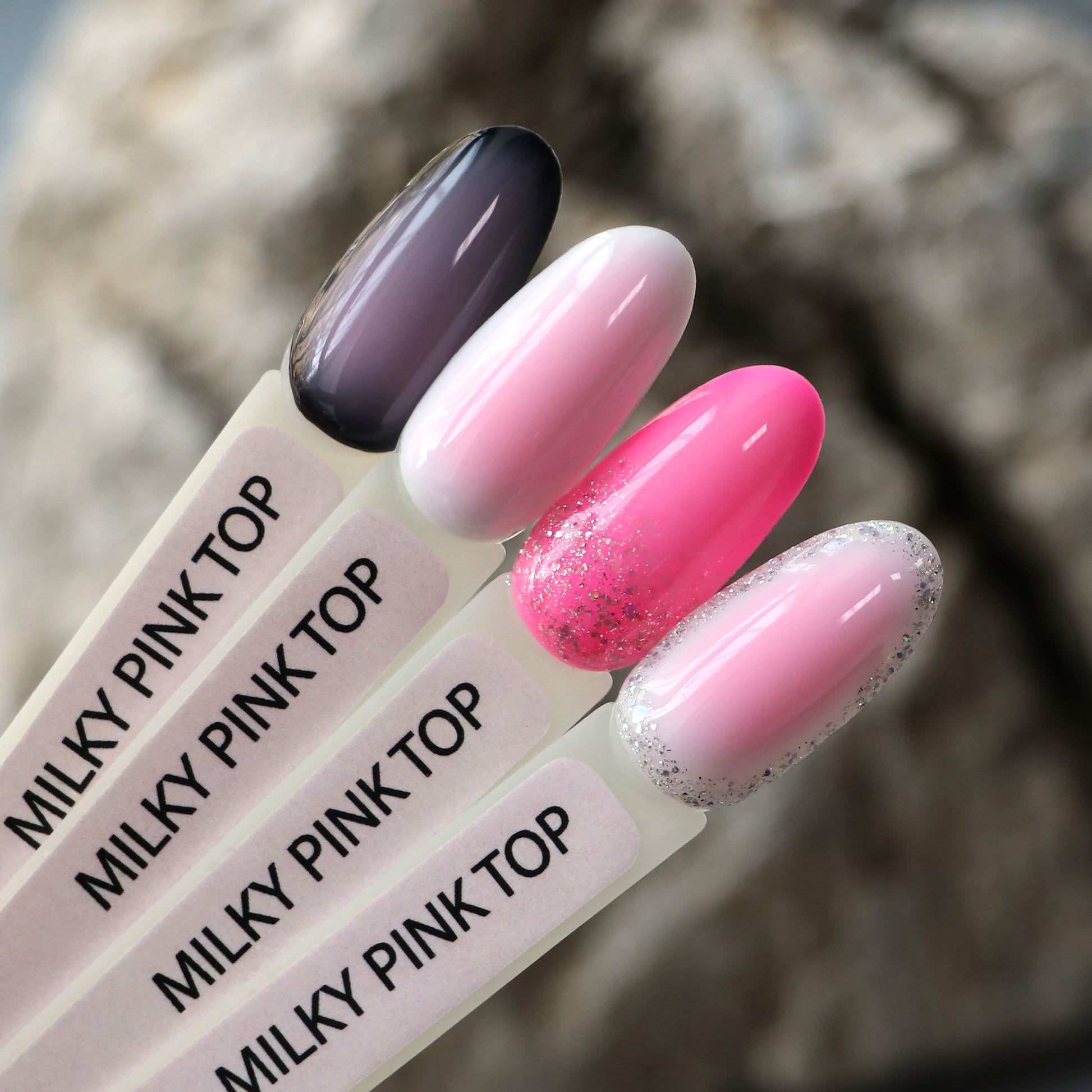 No Wipe Milky Pink Top – top without a sticky layer, milky pink, 8ml