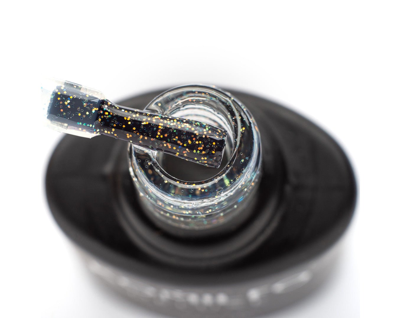 No Wipe Top Gold – top without a sticky layer with gold glitter, 8ml - LuckyShop - Komilfo