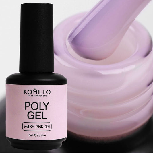 PolyGel 001 Milky Pink, 15ml - LuckyShop - Komilfo
