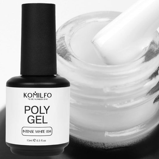 PolyGel 004 Intense White, 15ml - LuckyShop - Komilfo