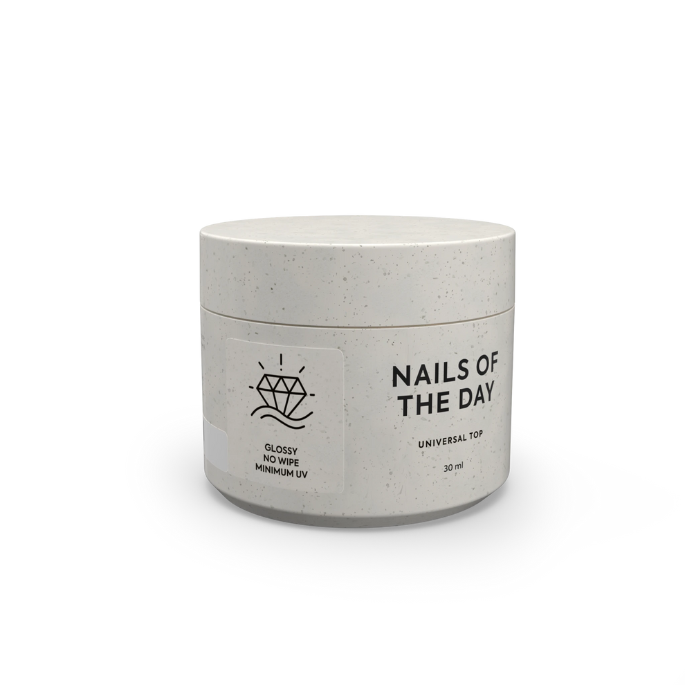 NAILSOFTHEDAY-NAILSOFTHEDAY Universal Top — glossy no-wipe top coat with minimal UV filters, 30 ml-LuckyShop Discover premium, original nail care products at unbeatable prices. Choose from a wide range of colors for a flawless, professional-grade manicure. Enjoy high-quality results without overspending. Shop now for affordable, top-tier nail care!