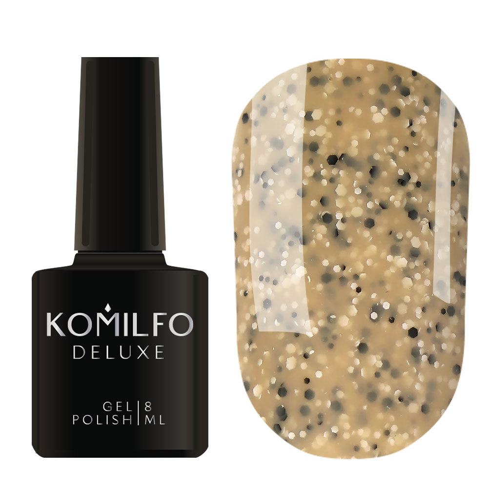 Gel Polish Komilfo Stone Collection ST003 (caramel, with crumbs), 8 ml